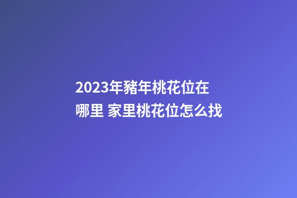 2023年豬年桃花位在哪里 家里桃花位怎么找